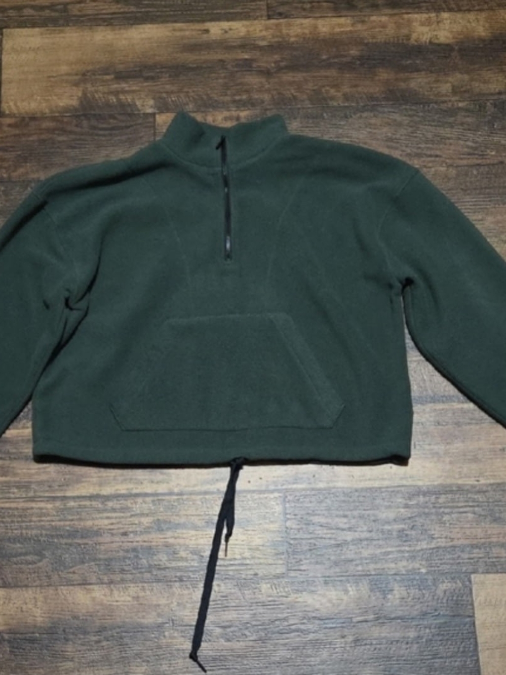PINK Victoria's Secret Men's Forest Green Half-Zip Fleece